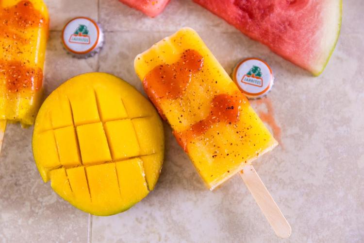 Homemade Mango and Watermelon Popsicles