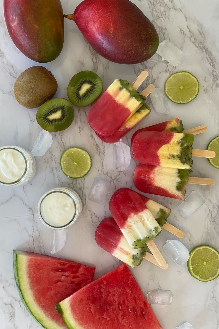 Strawberry Mango Lime Popsicles - Popsicle Recipe